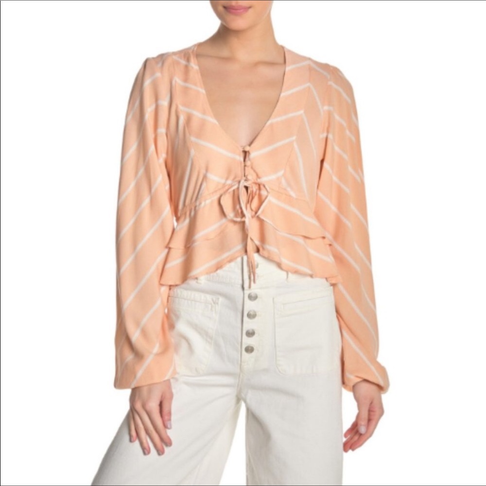 Free People Samifran Ruffle Top - Picture 1 of 8